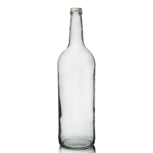 1 Litre Clear Glass Mountain Bottle