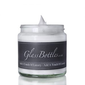 120ml Clear Glass Ointment Jar w Label