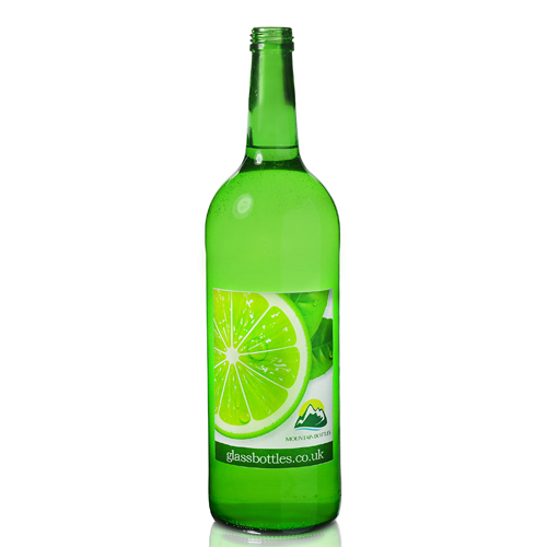 Download 1 Litre Green Mountain Bottle G1LGWAT - GlassBottles.co.uk Yellowimages Mockups