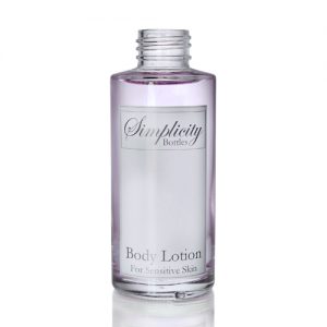 100ml Glass Simplicity Bottle w Label