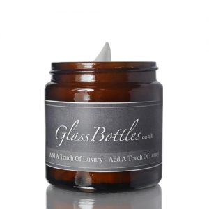 120ml Amber Glass Ointment Jar w Label
