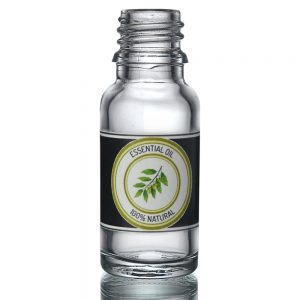 15ml Clear Glass Dropper Bottle w label