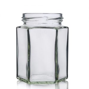 190ml Hexagonal Glass Jar