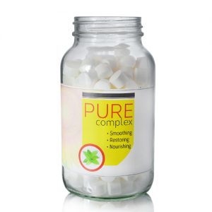 250ml Clear Pharmapac Jar w Label