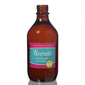 500ml Amber Winchester Bottle w Label