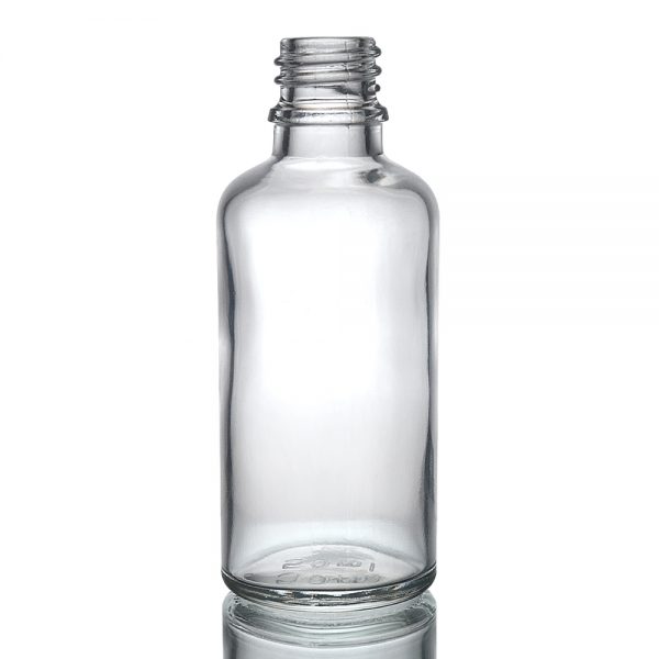 50ml clear glass dropper bottle