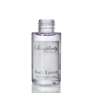 50ml Glass Simplicity Bottle w Label