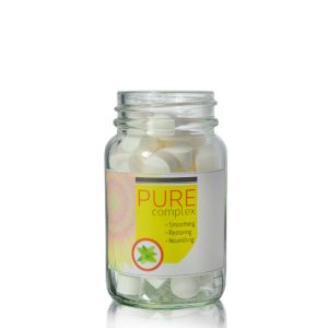 60ml Clear Pharmapac Jar w Label