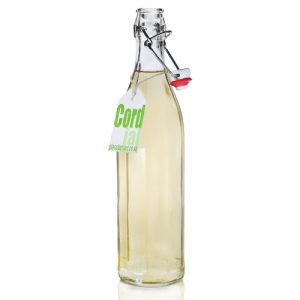 750ml Glass Swing Top Bottle w Label