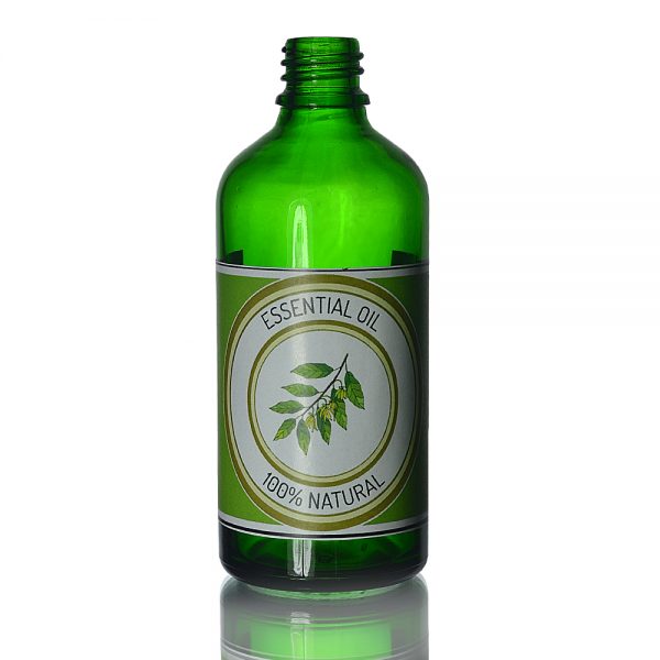 100ml Green Glass Dropper Bottle with Lable