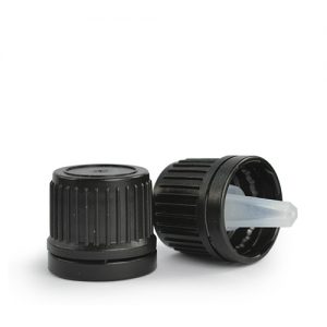 18mm Black dropper cap