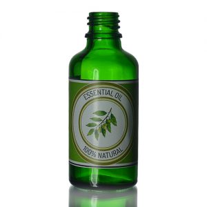 50ml Green Glass Dropper Bottle with lable