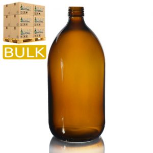 1000ml Amber Glass Sirop Bottle (Bulk)