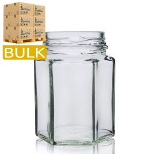 110ml Hexagonal Clear Glass Jar (Bulk)