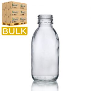 125ml Clear Glass Sirop Bottle (Bulk)