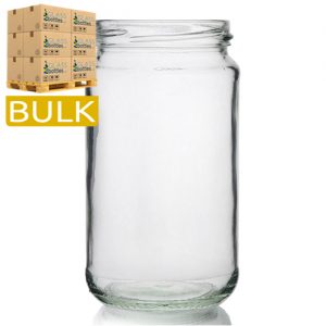 16oz Premium Glass Jars w/ Child Resistant Lids - White Lids (40 Qty)