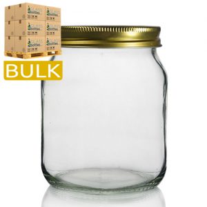 1lb Clear Glass Honey Jar & Screw Lid (Bulk)