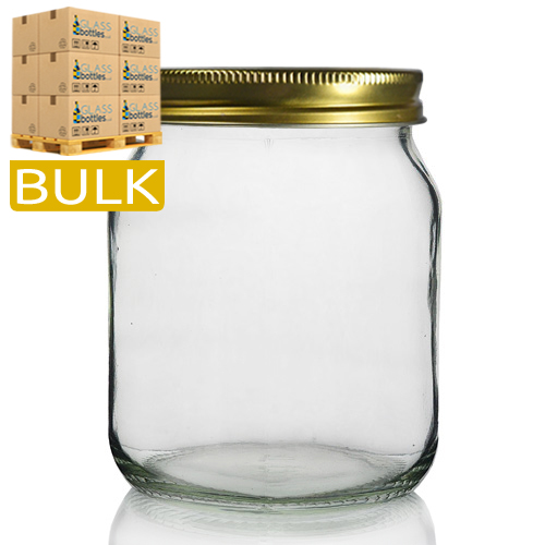 1lb Glass Honey Jars G1LBHONEYP GlassBottles.co.uk