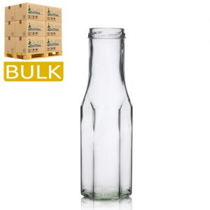 250ml Hexagonal Glass Sauce Bottle (Bulk)