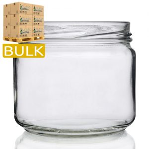 300ml Squat Clear Glass Food Jar (Bulk)