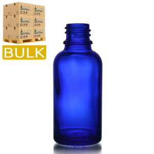 30ml Blue Glass Dropper Bottle (Bulk)