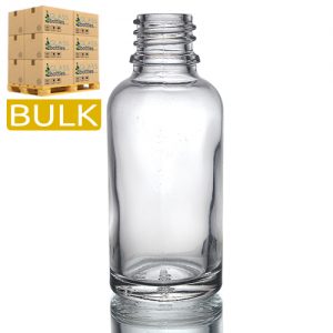 100 ml Clear Glass Flask Bottles (Bulk), Caps Not Included