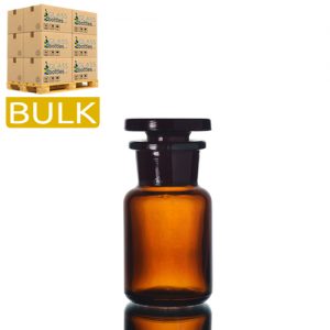 50ml Amber Glass Apothecary Bottle With Glass Stopper (Bulk)