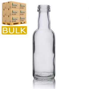 50ml Clear Glass Vodka Bottle (Bulk)