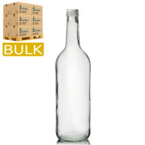 750ml Clear Glass Mountain Bottle (Bulk)