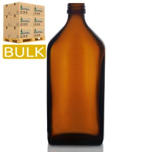 500ml Amber Glass Rectangular Bottle (Bulk)