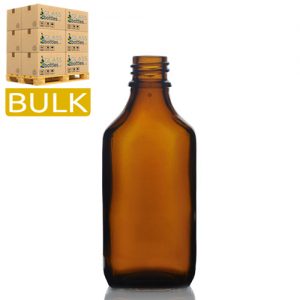 50ml Amber Glass Rectangular Bottle (Bulk)