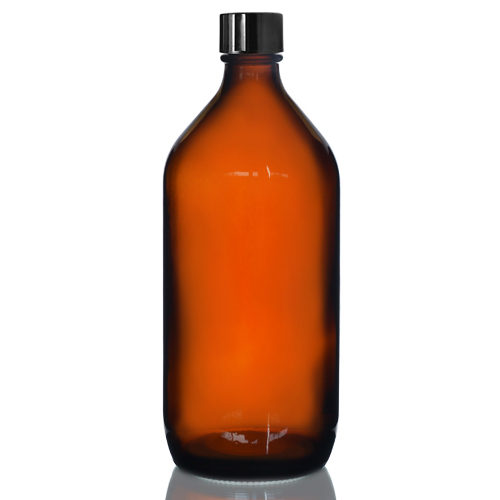 1 Litre Amber Winchester Bottle with Polycone Cap