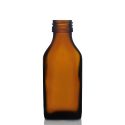 100ml Amber Glass Rectangular Bottle