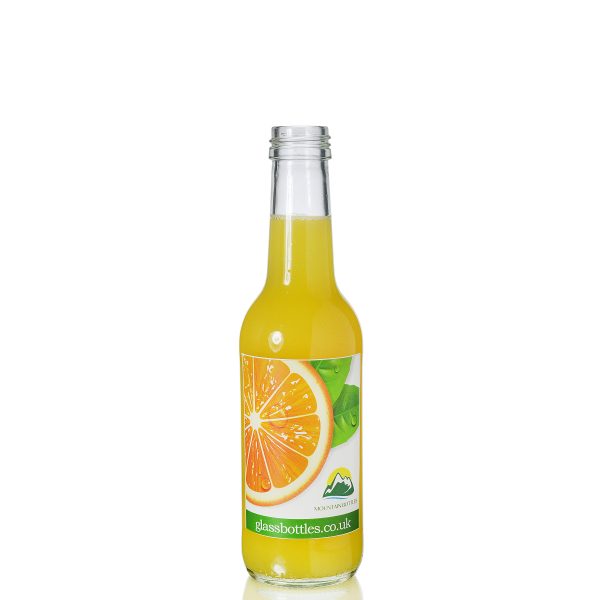 250ml Clear Mountain Bottle w Label