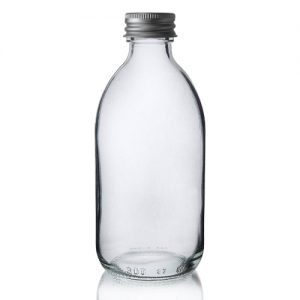 300ml Clear Sirop Bottle with Screw Cap