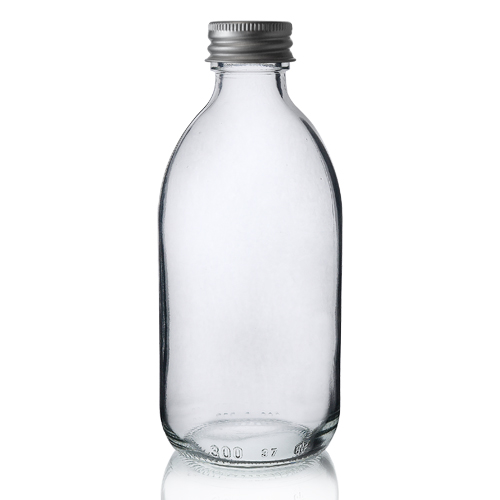 300ml Clear Sirop Bottle With Screw Cap Glassbottles Co Uk