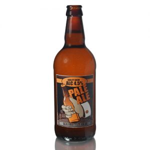 500ml Amber Short Beer Bottle w Label