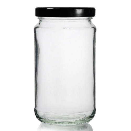 16oz Premium Glass Jars w/ Child Resistant Lids - White Lids (40 Qty)