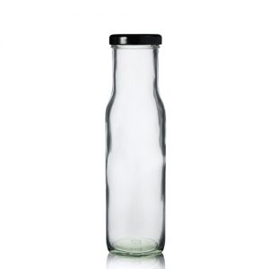 250ml Round Glass Sauce Bottle with Twist Lid
