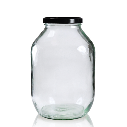 Half Gallon Jar W Black Lid 