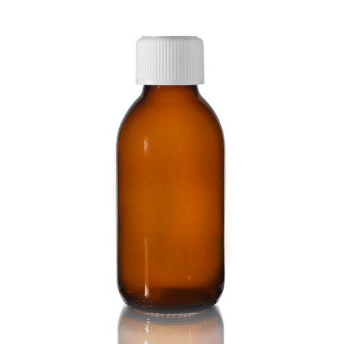 150ml Amber Sirop Bottle with Medilock Cap
