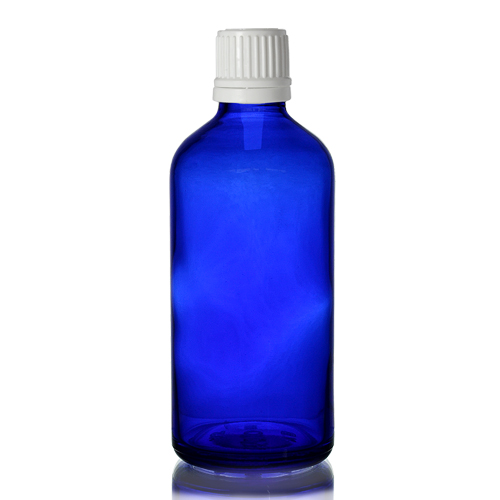 100ml Blue Glass Dropper Bottles w Dropper Cap
