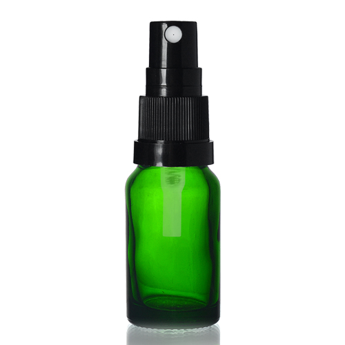 10ml Green Dropper Bottle with Atomiser Spray Cap