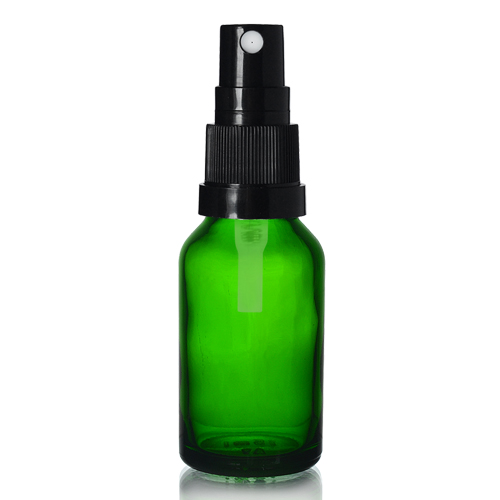 Download 15ml Green Dropper Bottle with Atomiser Spray Cap - GlassBottle.co.uk