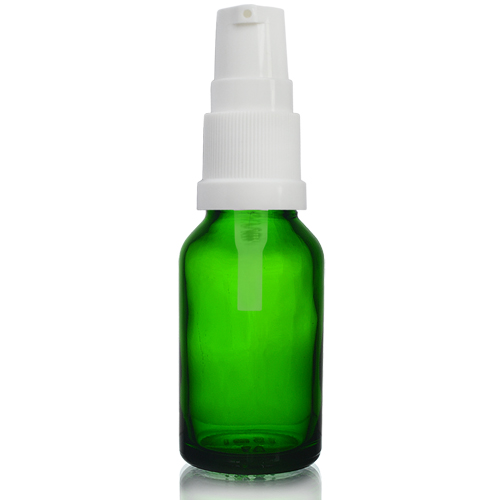 Download 15ml Green Dropper Bottle with Lotion Pump - GlassBottle.co.uk