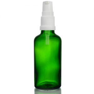50ml Green Dropper Bottle with Lotion Pump
