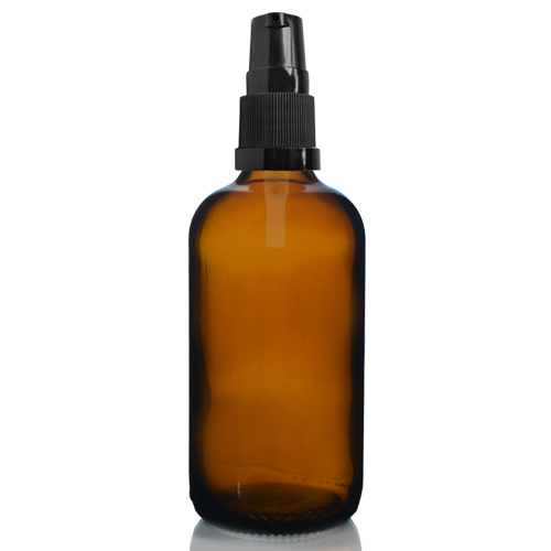 100ml Amber Glass Dropper Bottle with Lotion Pump