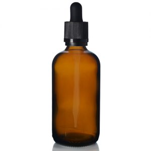 100ml Amber Dropper Bottle with Straight Tip Pipette