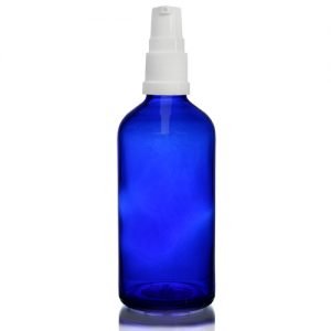 100ml Blue Dropper Bottle with Lotion Pump