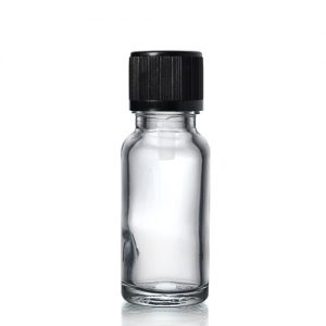 15ml Clear Glass Dropper Bottle w CRC Cap